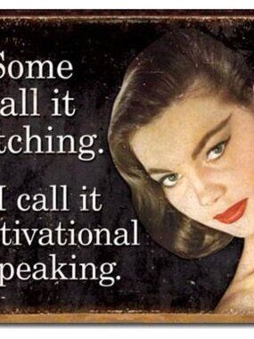 Sarcastic Humorous Motivational Speaking Tin Sign
